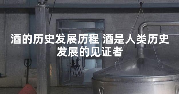 酒的历史发展历程 酒是人类历史发展的见证者